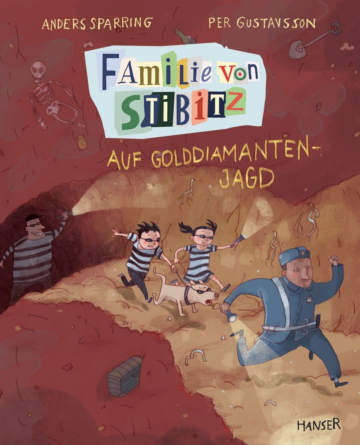 Kinderbuch Familie von Stibitz - Auf Golddiamanten-Jagd Anders Sparring, Per Gustavsson
