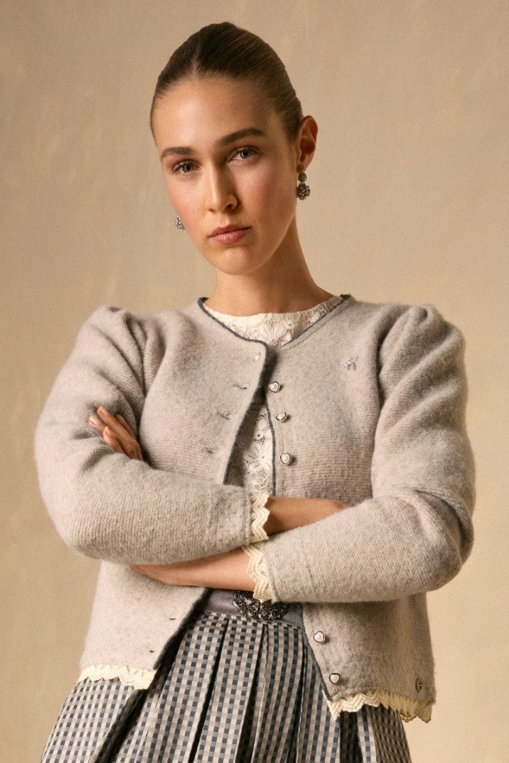 Spieth & Wensky Trachtenjacke Trachten Strickjacke - KARLINE - natur