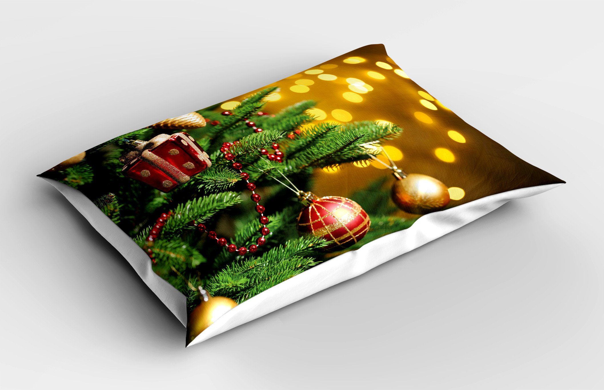 Kissenbezüge Dekorativer Standard King Size Abakuhaus Gedruckter Stück), (1 Unschärfe Baum Weihnachten Close Kissenbezug, up