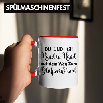 Trendation Tasse Trendation - Glühwein Tasse Lustig Spruch Glühweinbecher mit Henkel Doppelwandig Glühweintassen Gläser Weihnachtsmarkt Becher Tassen Geschenk - Du Und Ich