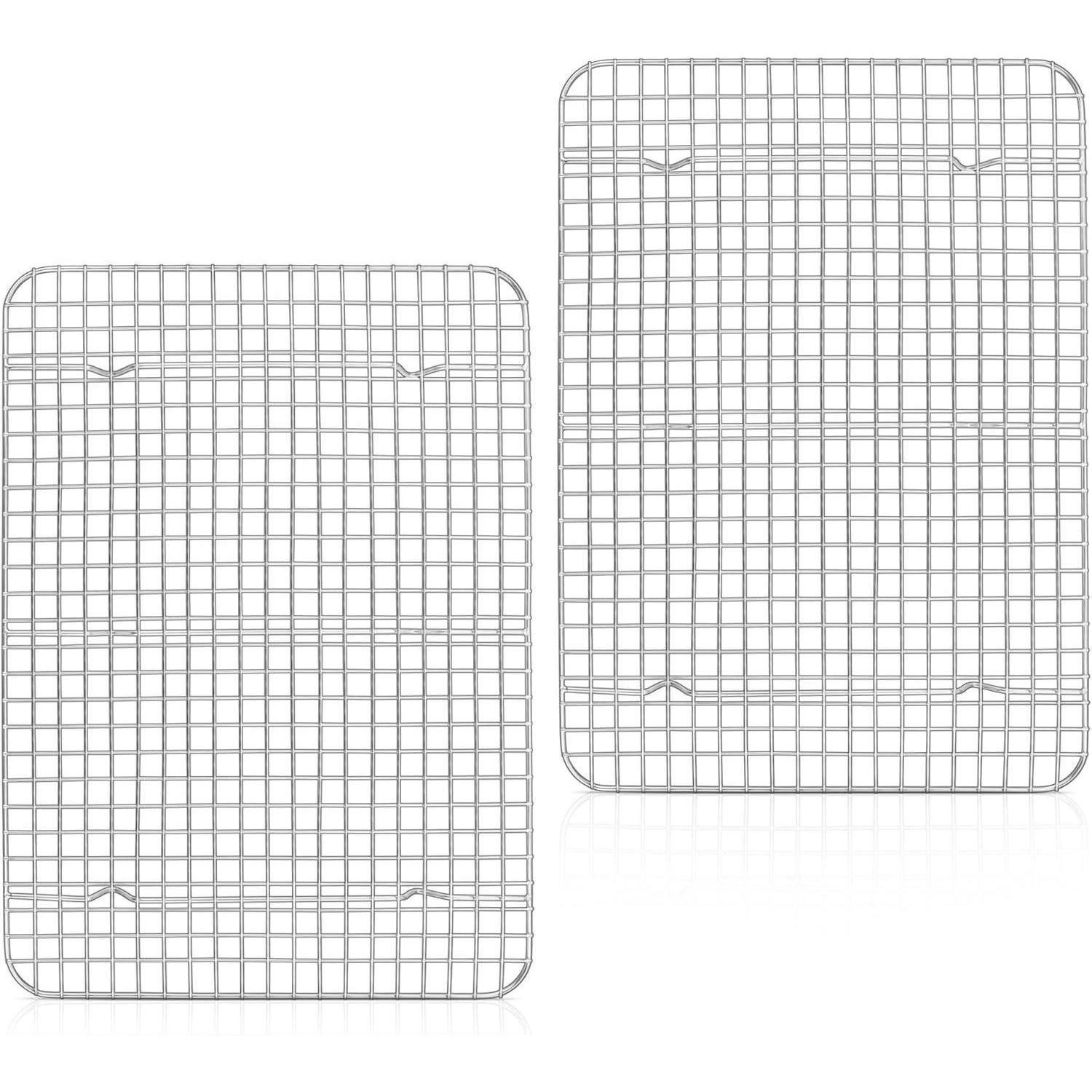 Herogo Abkühlgitter Großes Edelstahl Abkühlgitter Set 2er-Set 39x28x2 cm fleckabweisende