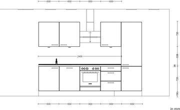 nobilia® Küchenzeile "Flash premium", vormontiert, Ausrichtung wählbar, Breite 300 cm, mit E-Geräten