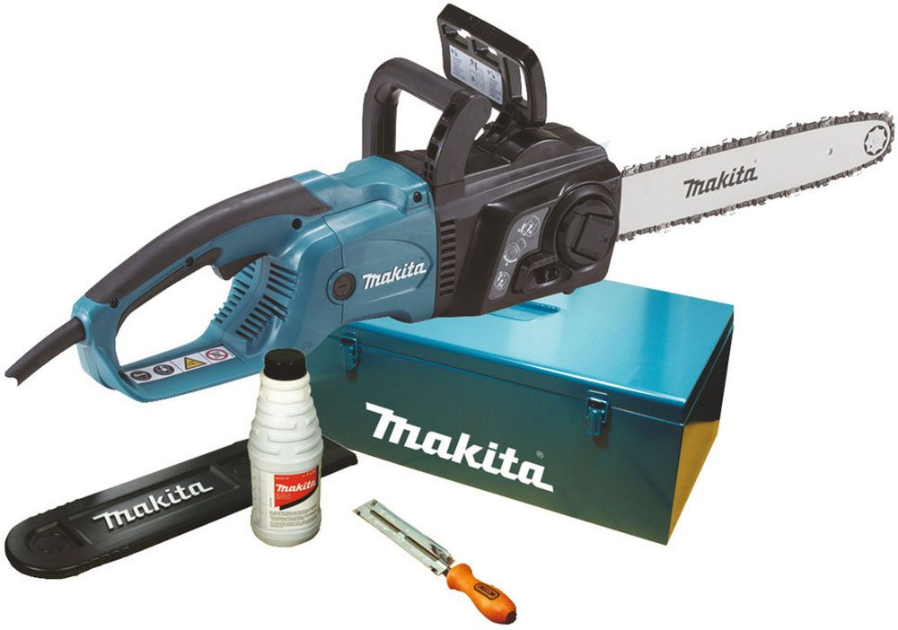 Makita Elektro-Kettensäge »UC3551AK« 2.000 W, 14 m/s, 35 cm, leistungsfähig,werkzeuglose Kettenspannung +Ketten-und Schienenwechsel