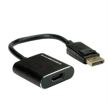 ROLINE DisplayPort-HDMI Adapter, v1.4, HDR 10, DP ST-HDMI BU Audio- & Video-Adapter DisplayPort Männlich (Stecker) zu HDMI Typ A Weiblich (Buchse), 15.0 cm, Aktiv