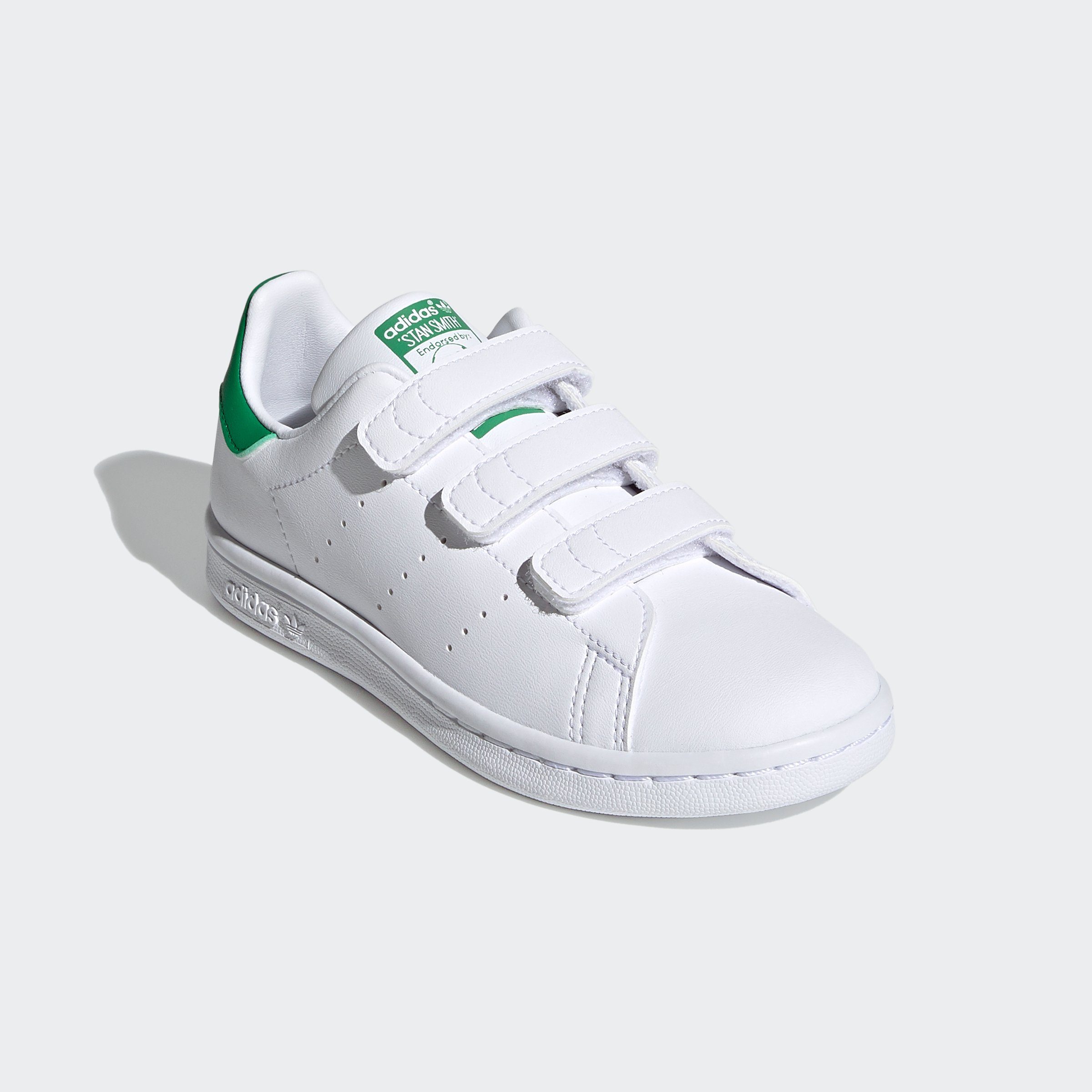 adidas Originals STAN SMITH Sneaker mit Klettverschluss Cloud White / Cloud White / Green