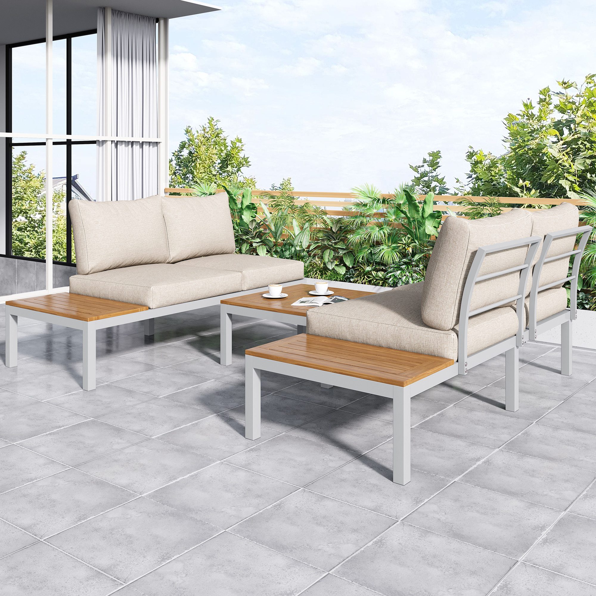 HAUSS SPOLE Gartenlounge-Set mit 2 Sofa, günstig online kaufen