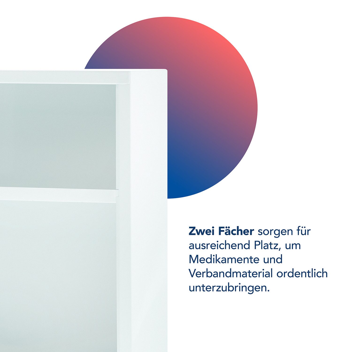 FIRST AID ONLY® Medizinschrank Medizinschrank Weiß mit 2 Fächern