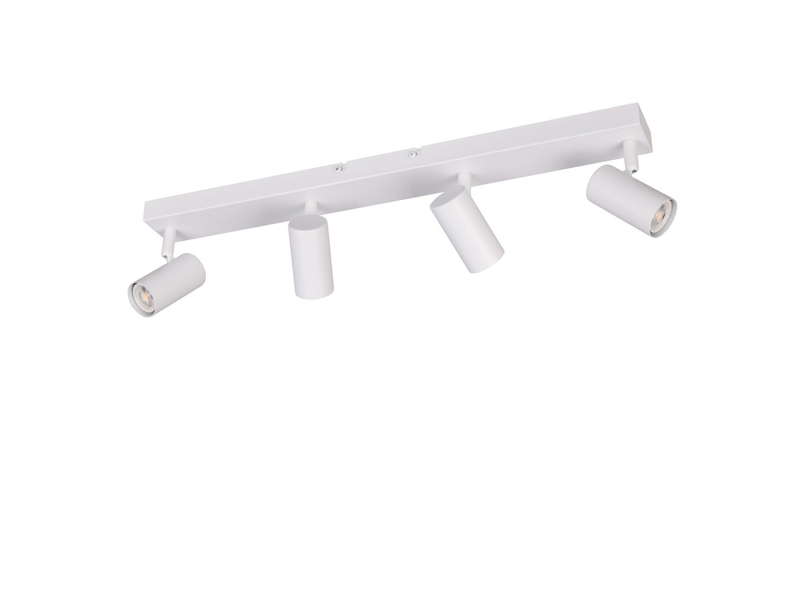 Reality Leuchten LED Deckenstrahler Metall, Spots schwenkbar, Breite 56cm, Leuchtmittel dimmbar, LED wechselbar, Warmweiß, Designklassiker Innen Strahler Deckenleuchte dimmbar über Schalter