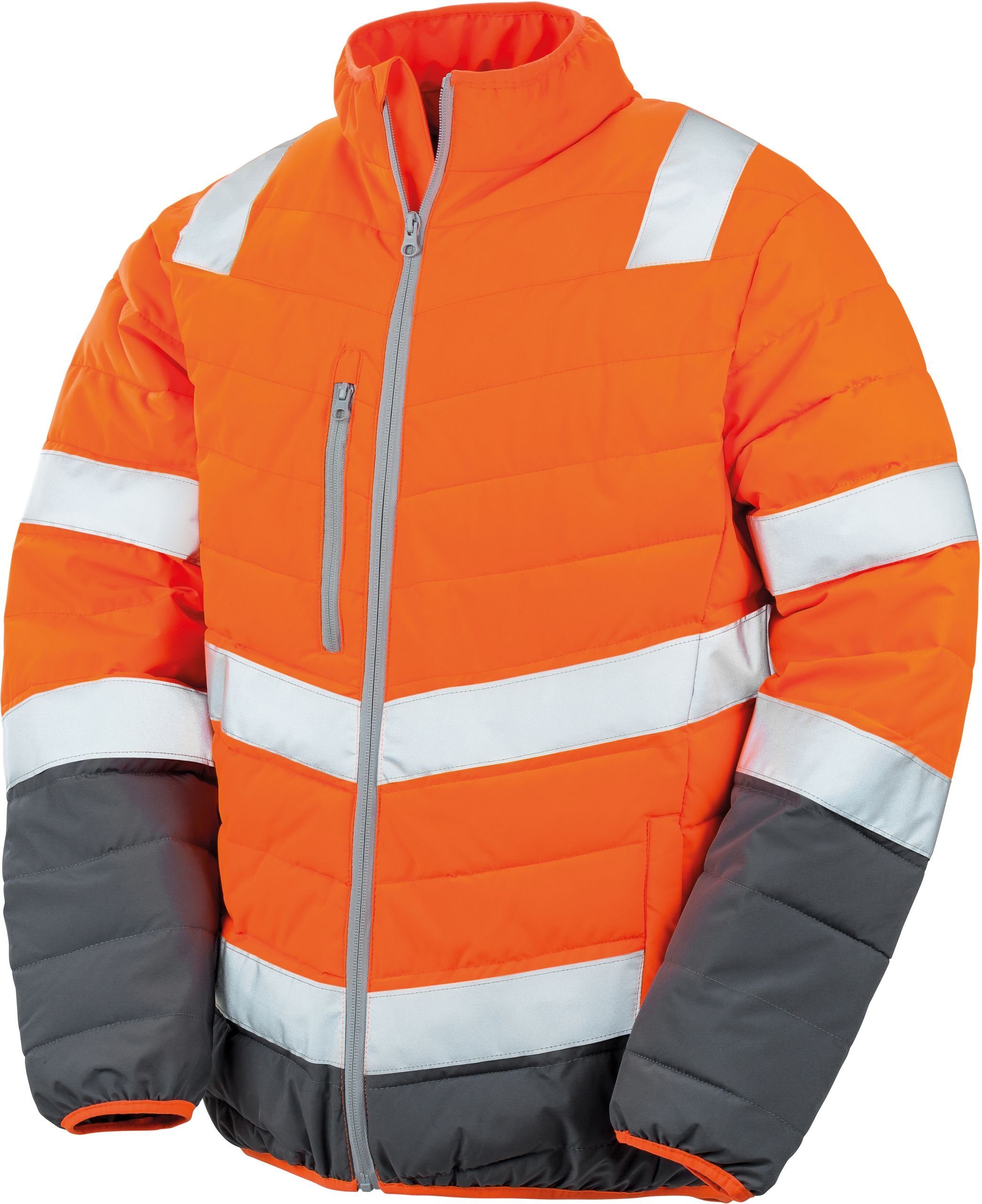 Result Arbeitsjacke fluorescent orange/grey