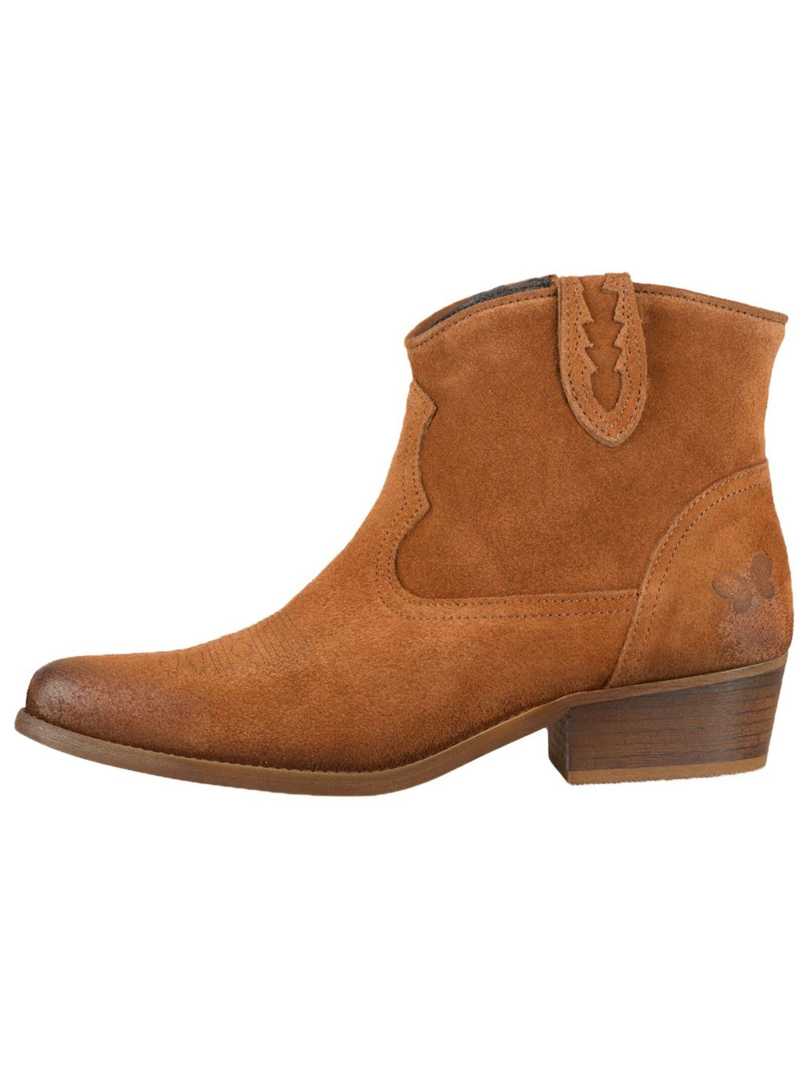 Felmini Wide Fit Stiefelette Veloursleder . Cowboy Stiefelette günstig online kaufen