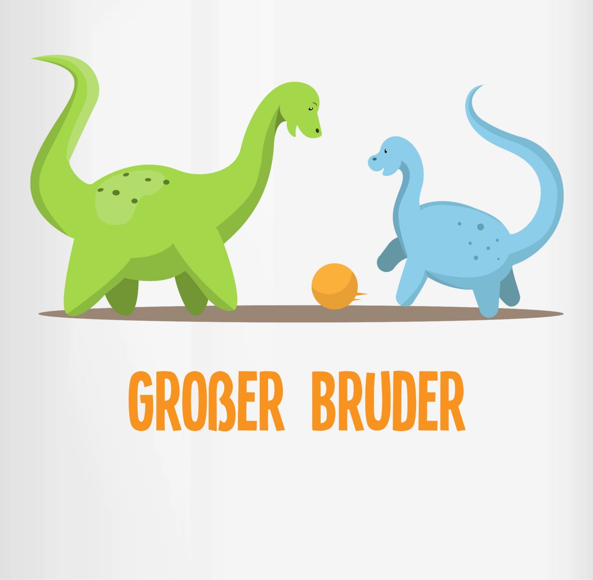 3 Bruder Shirtracer Großer Keramik, Hellblau Dinosaurier, Großer Bruder Tasse