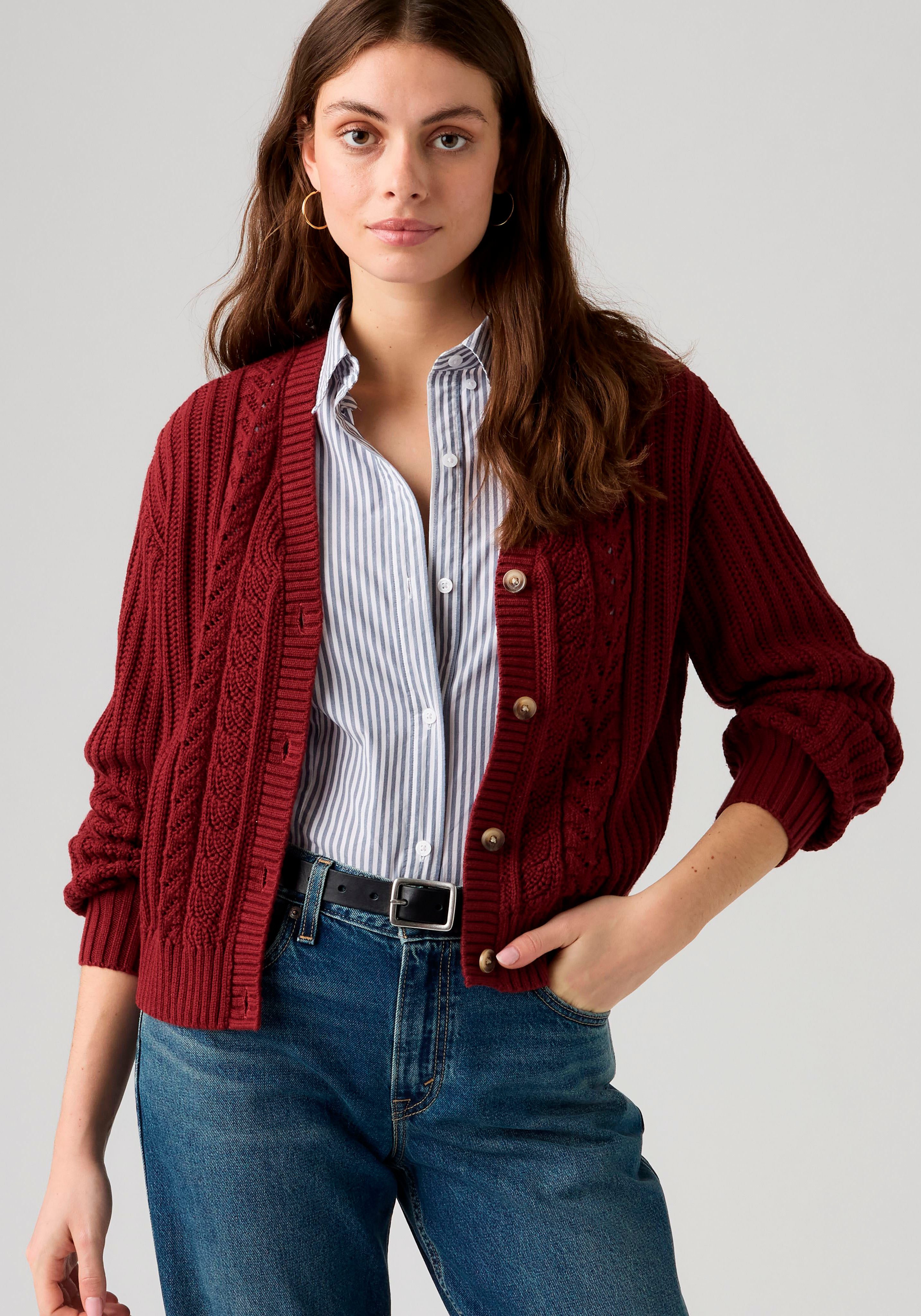 Levi's® Cardigan SNOWFLAKE CARDIGAN gestreift, mit Knopfleiste