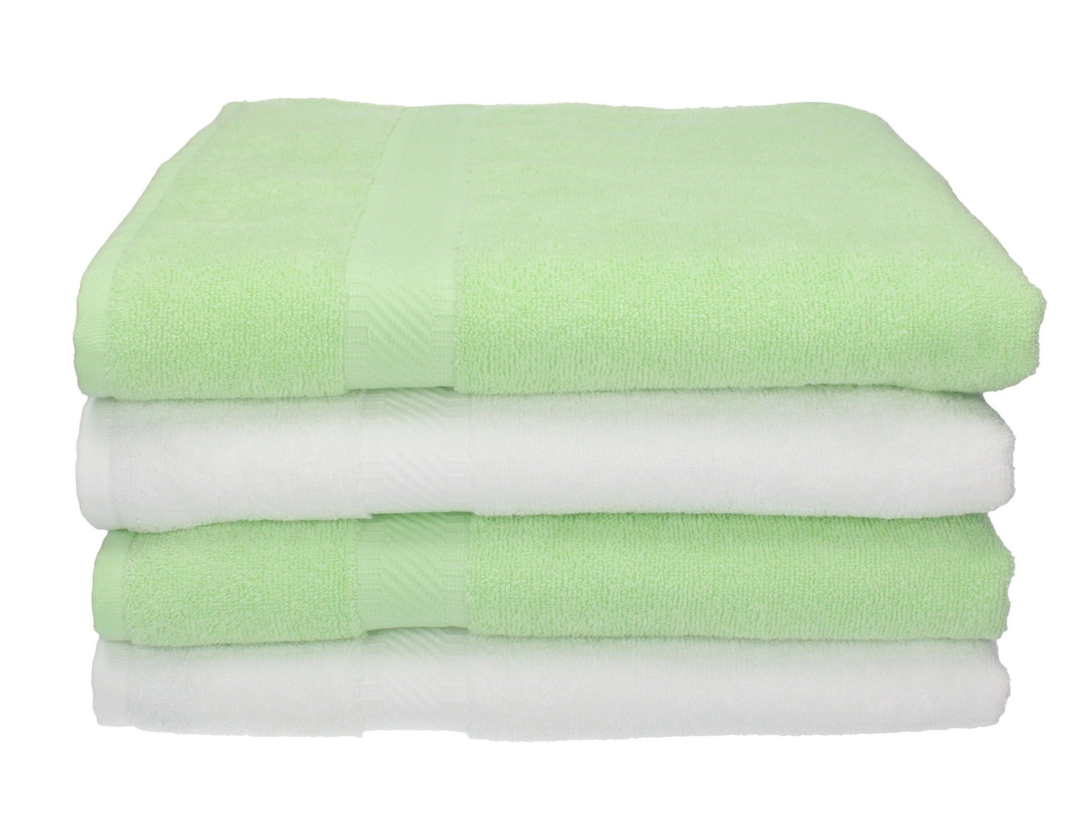 Stück Duschtücher Farbe Duschtücher Duschtuch-Set weiß Baumwolle Baumwolle Betz 4 100% grün, Palermo 100% und