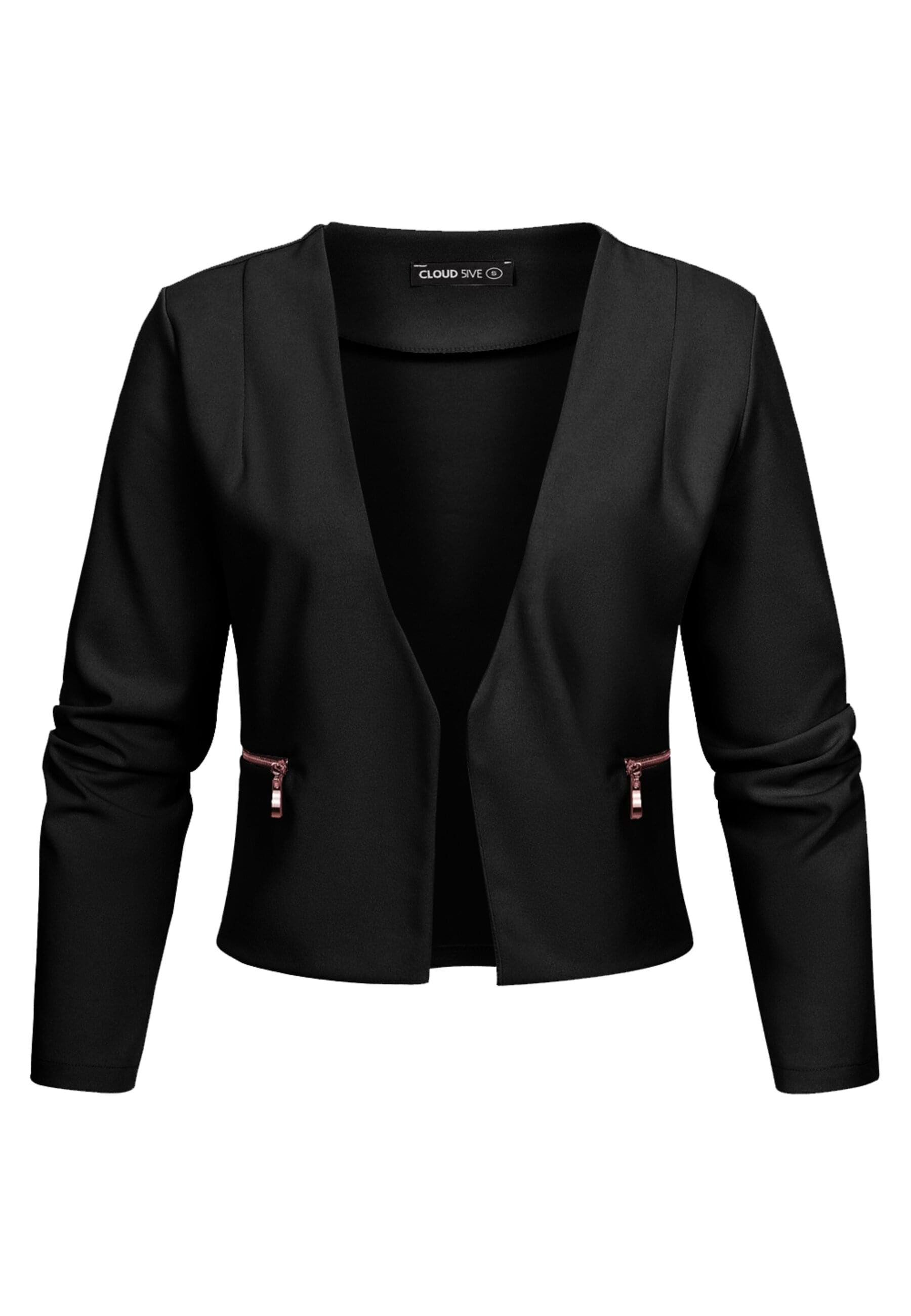 CLOUD 5IVE Strickjacke CLOUD 5IVE Short Blazer wit Zip-Pockets (1-tlg) günstig online kaufen