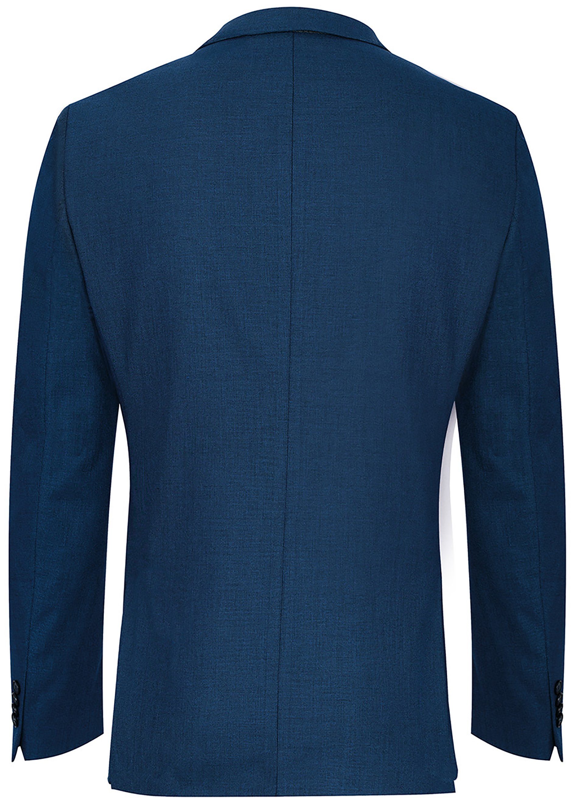Paul Malone Anzug Businessanzug stilvoller Herrenanzug moderne Eleganz für jeden Anlass (Set, 2-tlg., Sakko mit Hose) Slim Fit mit AMF Naht stahlblau HA52
