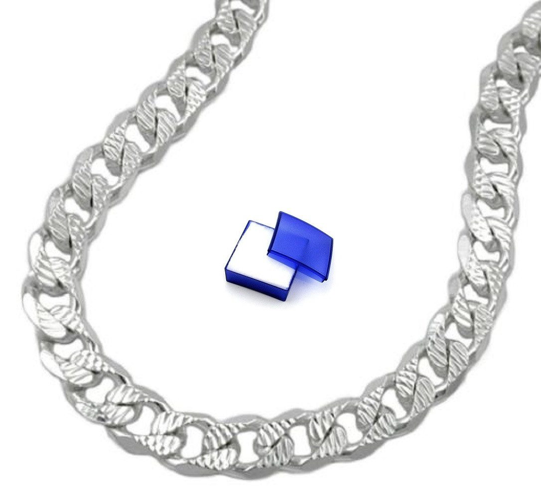 unbespielt Gliederarmband Armband 5,6 mm Panzerkette mit Muster 925 Silber 21 cm kl. Schmuckbox, Silberschmuck für Damen und Herren