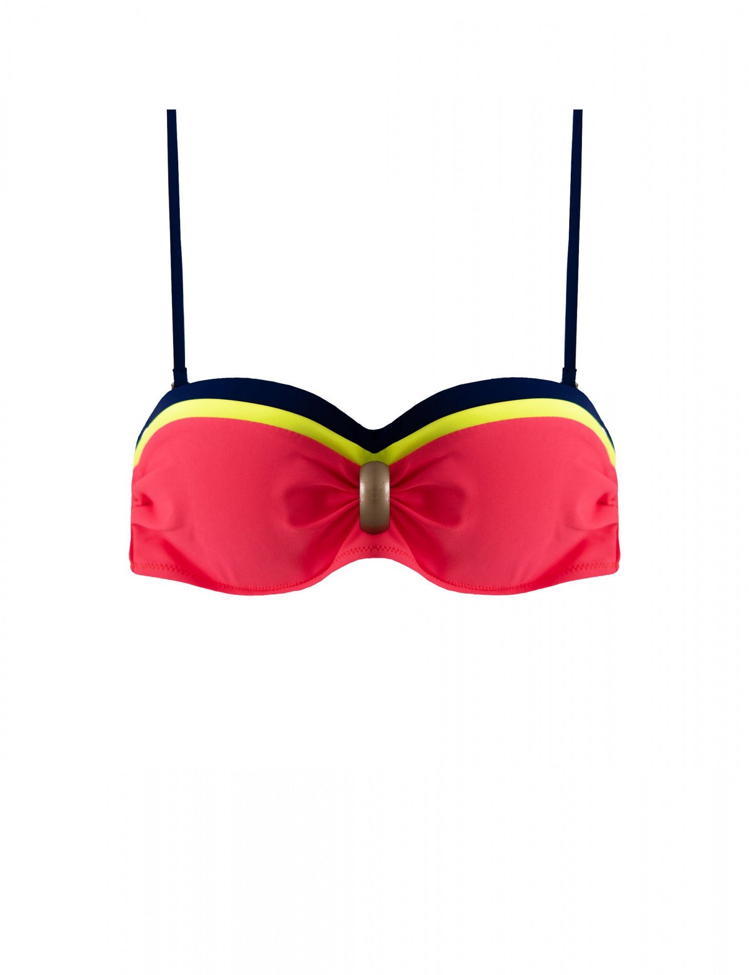 HEVENTON Bandeau-Bikini dreifarbig