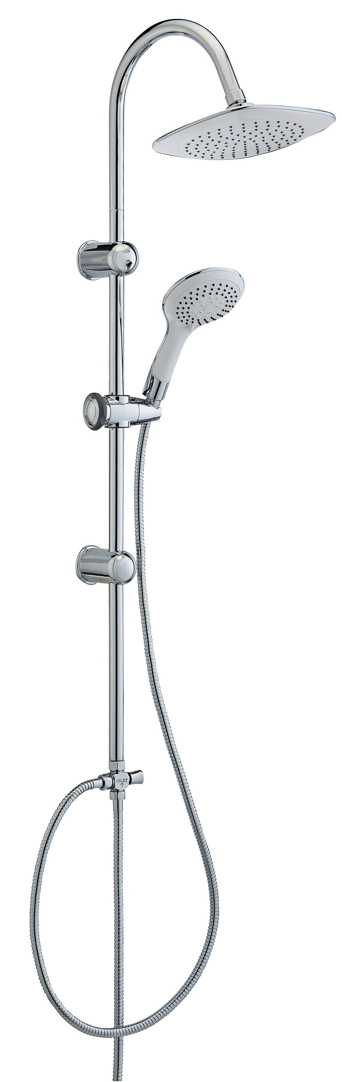 Schütte Brausegarnitur Teneriffa, Höhe 102 cm, Set, Überkopfbrausset Duschsystem Duschsäule Brauseset Regendusche, Chrom