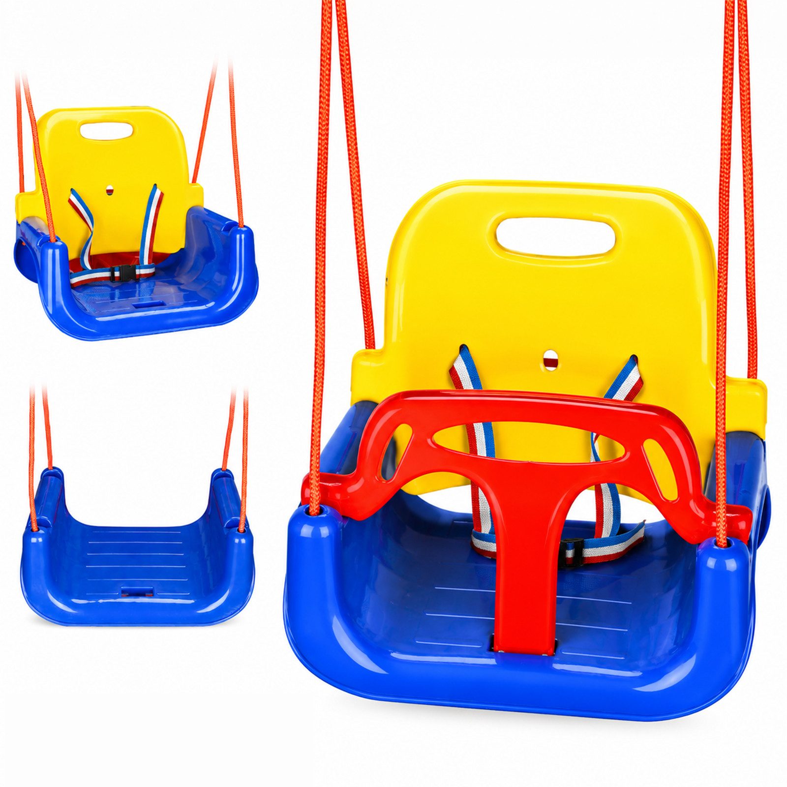 Youyijia Flugschaukel 3-in-1 Schaukelsitz mit hoher Rückenlehne, Spielplatzschaukelsitz