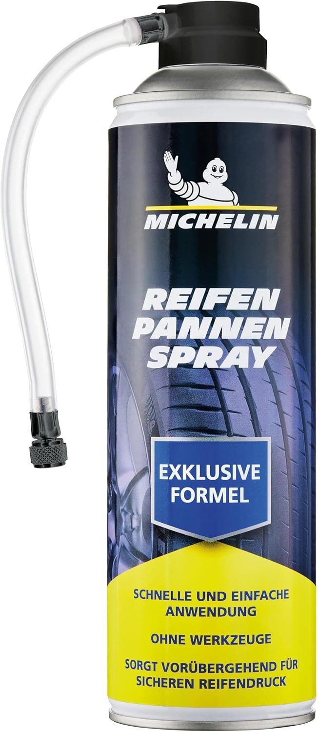 Michelin Tire Pressure Monitoring System Tire Puncture Spray Can 500 ml for Passenger Cars up to 245 mm