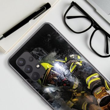 DeinDesign Handyhülle Feuerwehr Feuerwehrmann Feuer Smokediver, Samsung Galaxy A32 4G Silikon Hülle Bumper Case Handy Schutzhülle