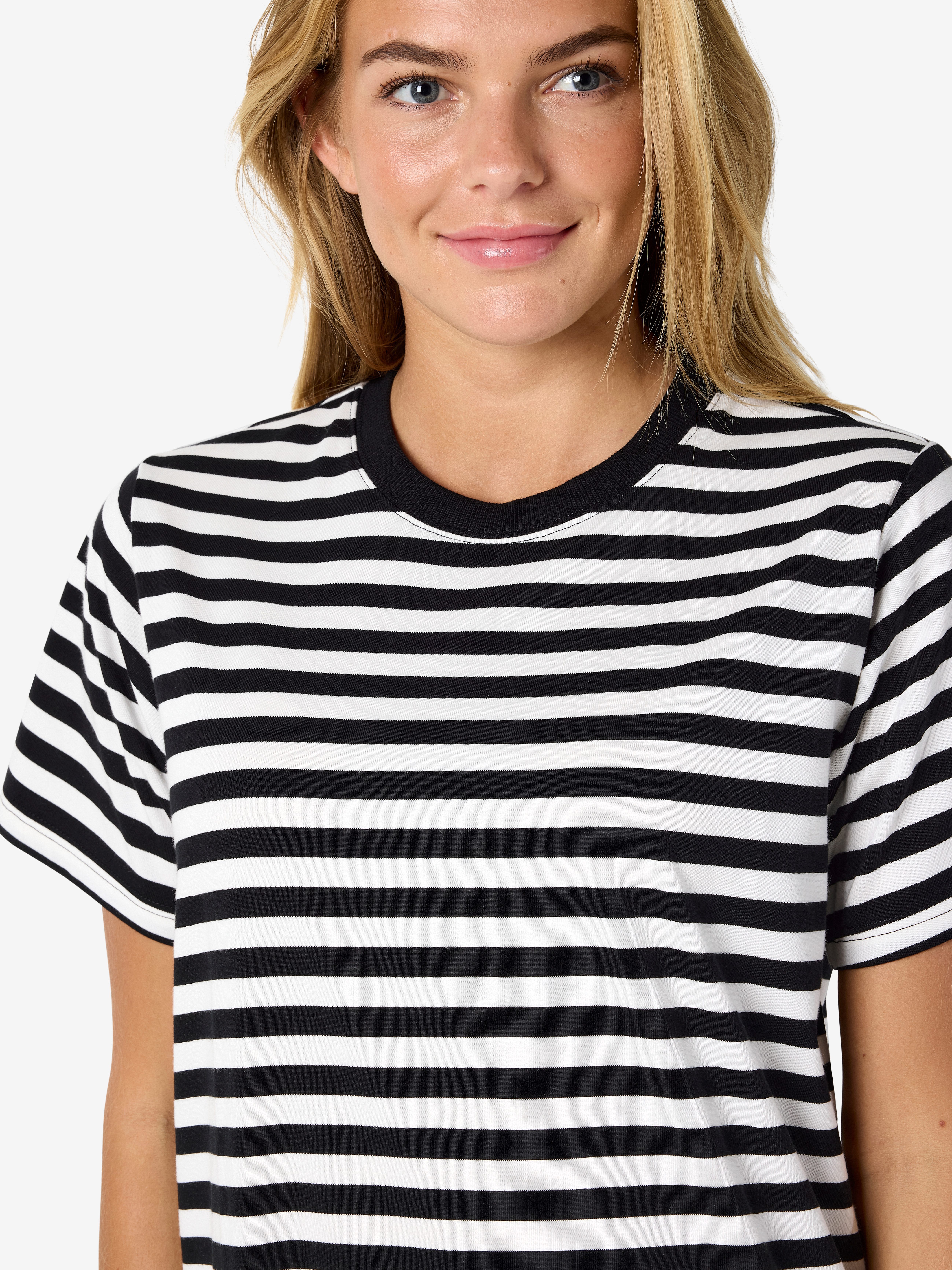 Noisy may Shirtkleid NMEMBER S/S STRIPE MIDI DRESS JRS NOOS
