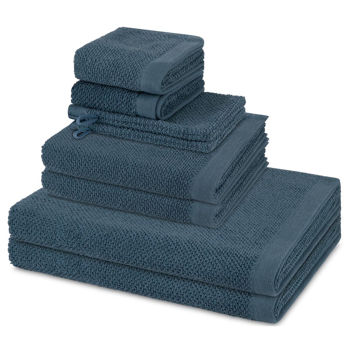 Möve Handtuch Set Bliss, Walkfrottee (Spar-Set, 8-St), 2 X Wasch- 2 X Gäste- 2 X Dusch- 2 X Handtuch im Set - Baumwolle