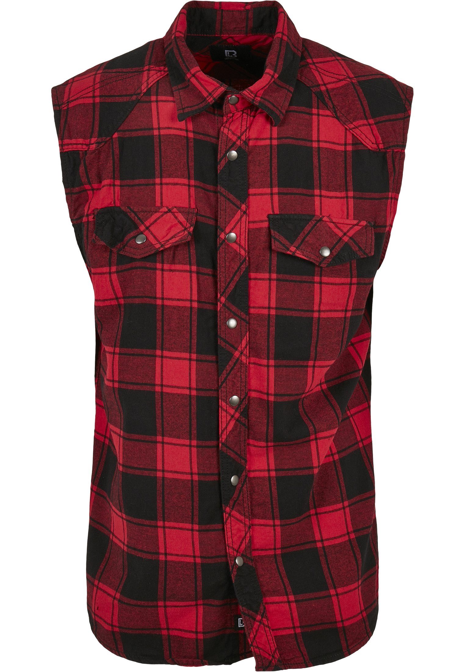 Brandit Jerseyweste Herren Checkshirt Sleeveless (1-tlg) red/black/white