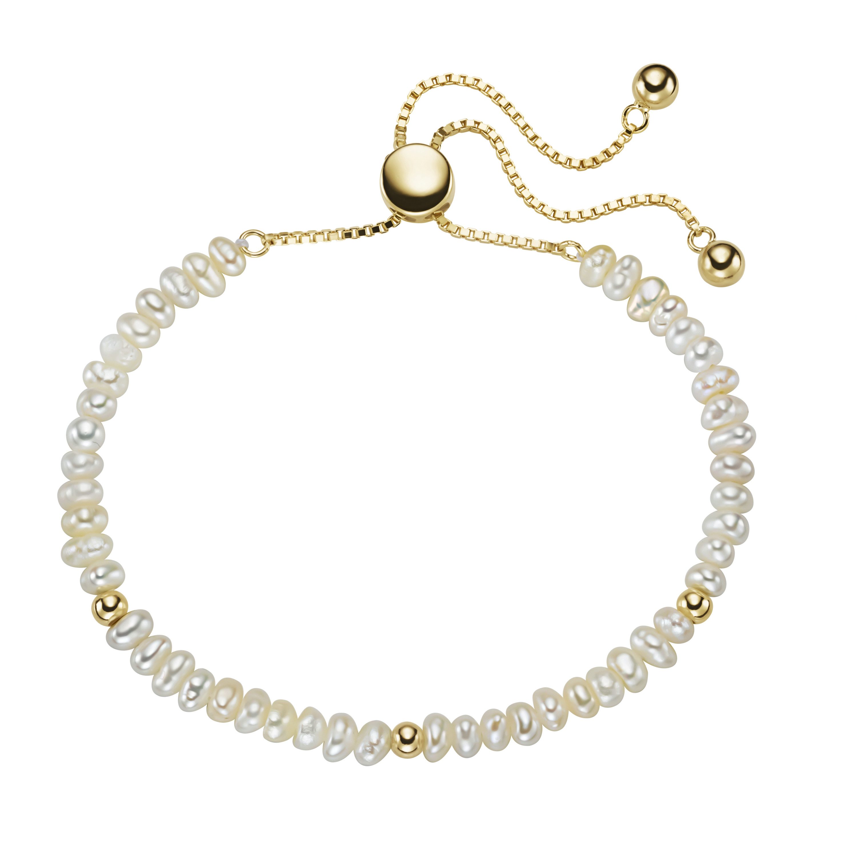 Smart Jewel Armband mit Süßwasserperlen, Silber 925