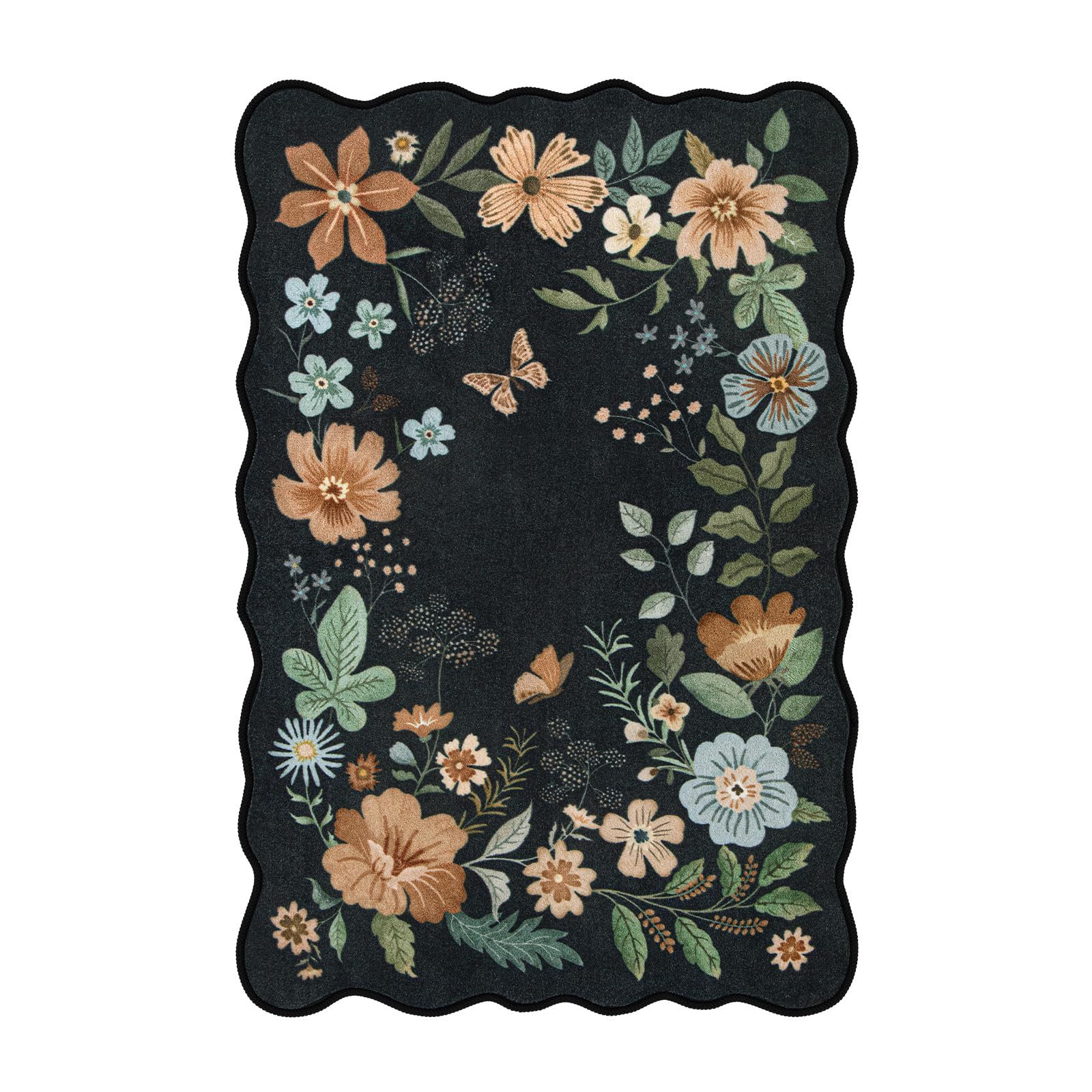 Kaket Fußmatte Kleiner Floral Teppich, Rutschfest Waschbar, Ultra-Dünn & We günstig online kaufen