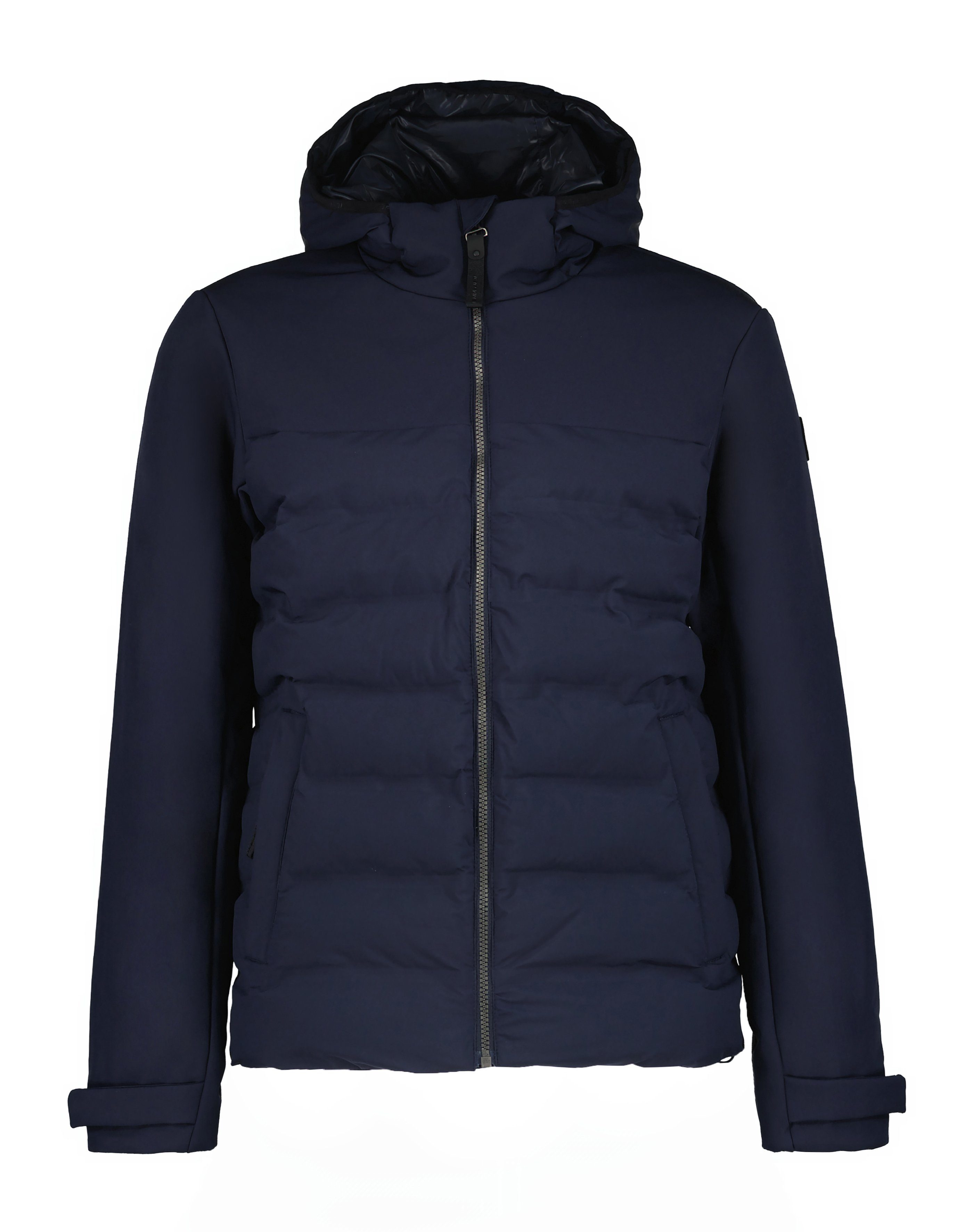 Icepeak Softshelljacke H STRICKFLEECEJACKE AGAR mit Logopatch am Oberarm dark blue | Übergangsjacken