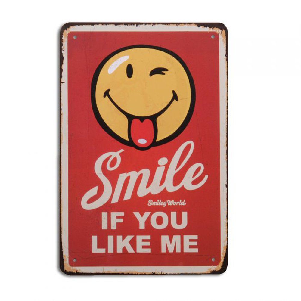 Metallbild Metallschild IF YOU LIKE ME Vintage Schild im Retro-Design
