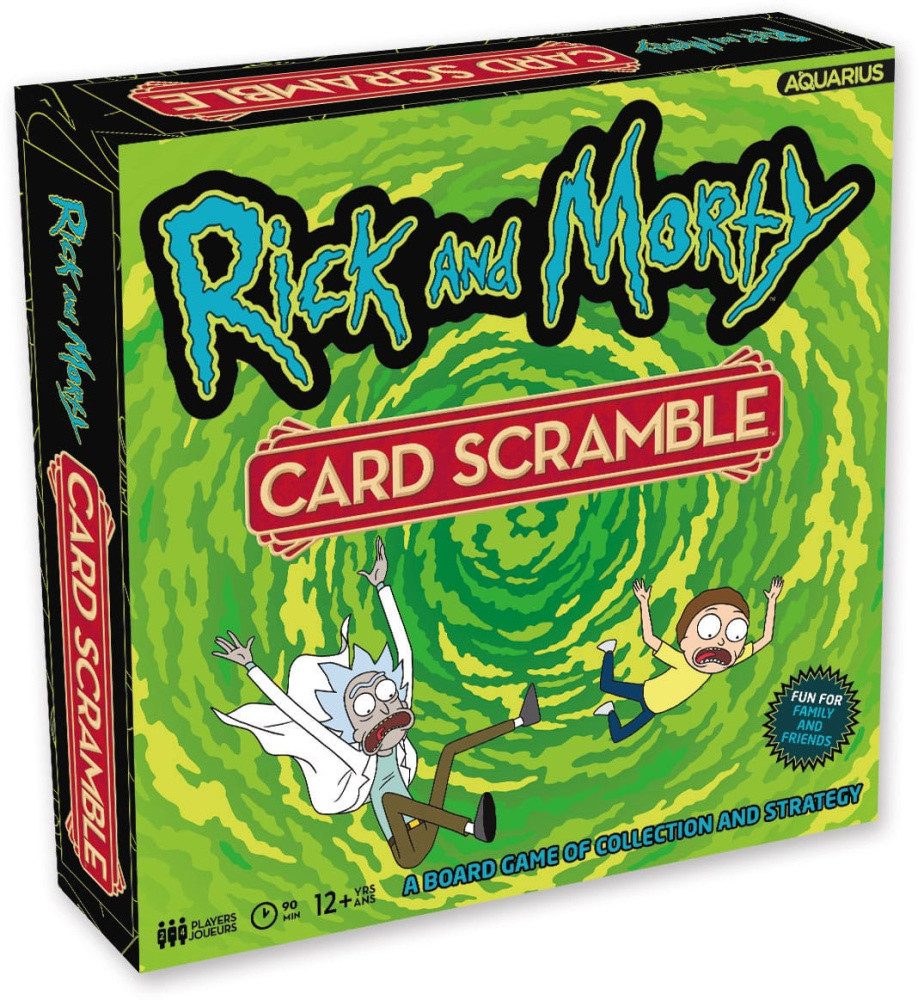 Aquarius Spielesammlung Rick and Morty Brettspiel Card Scramble *Englische Version*