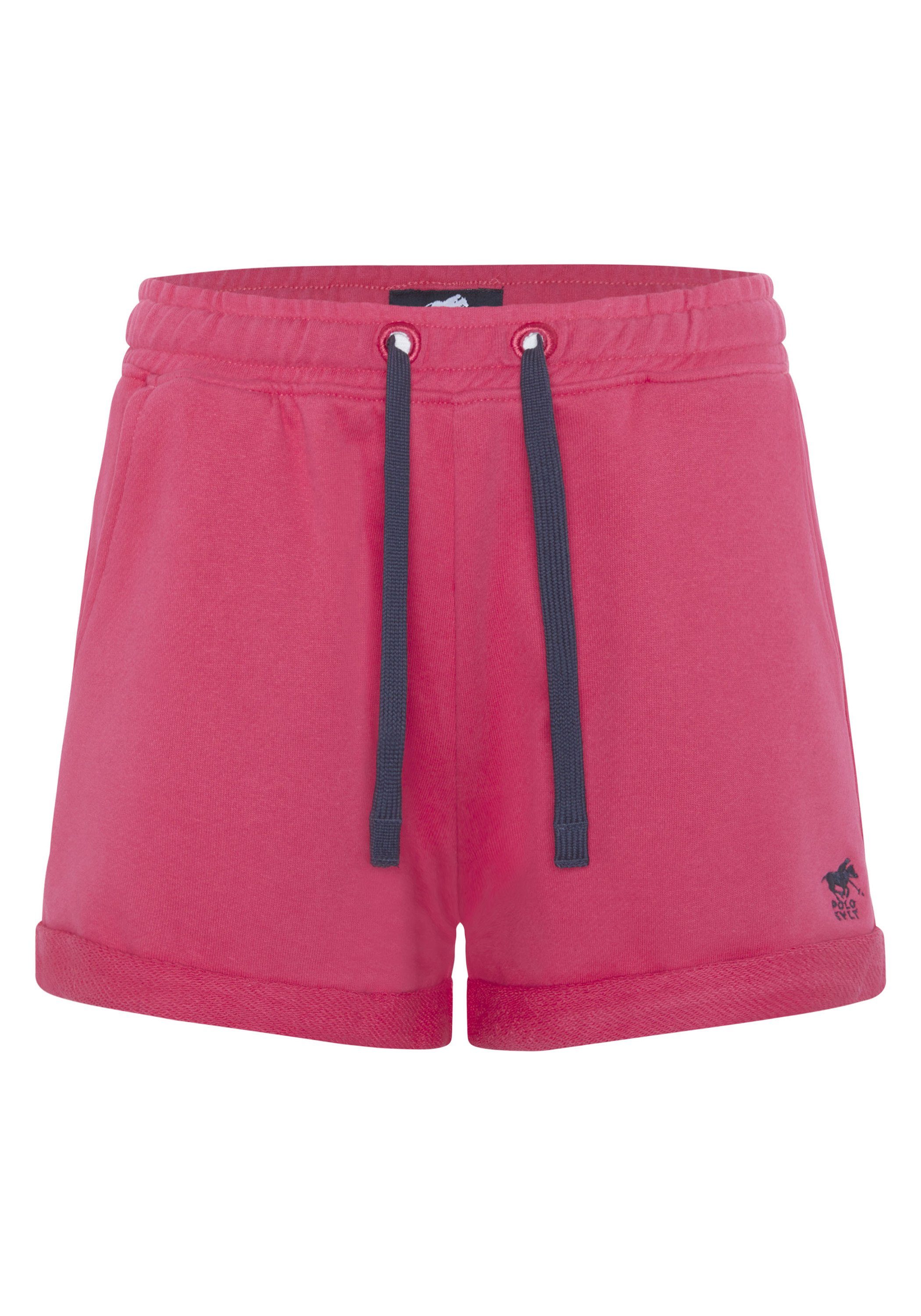 Polo Sylt Sweatshorts mit Kontrast-Akzenten 18-1754 Raspberry