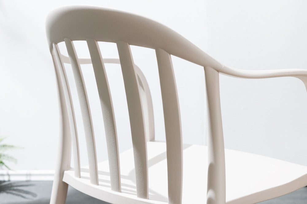 riess-ambiente Gartenstuhl STUDIO ITALIA taupe - Kunststoff, In-/Outdoor, wetterfest, stapelbar (Einzelartikel, 1 St), pflegeleichter Balkonstuhl · leichtes Design · stabil · für Terrasse