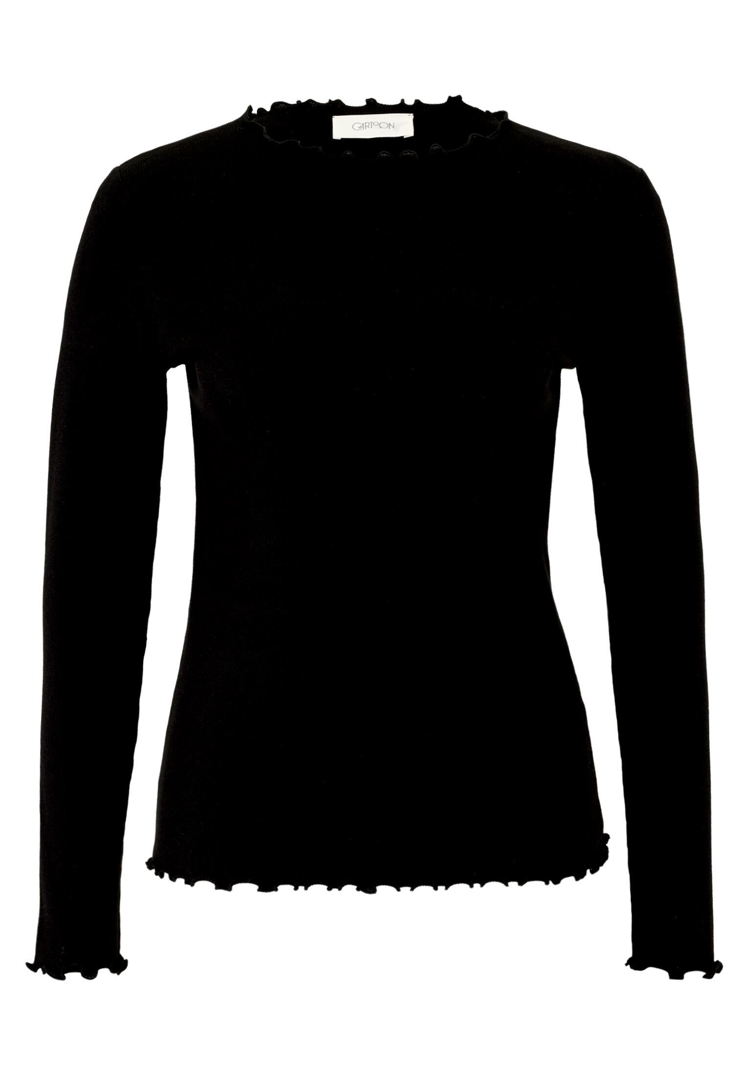 Cartoon Kurzarmshirt Damen mit Kragen (1-tlg)