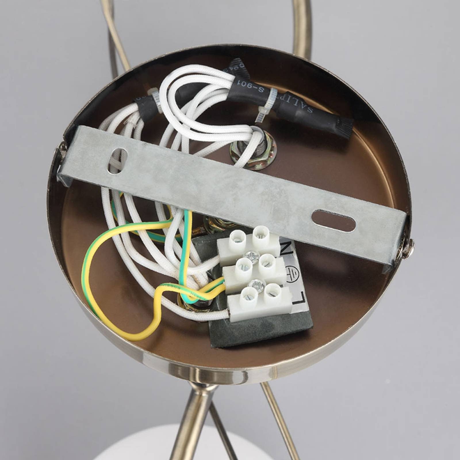 Lindby Deckenleuchten Leanda, Glas Bronze IP20, 4 x 40 W