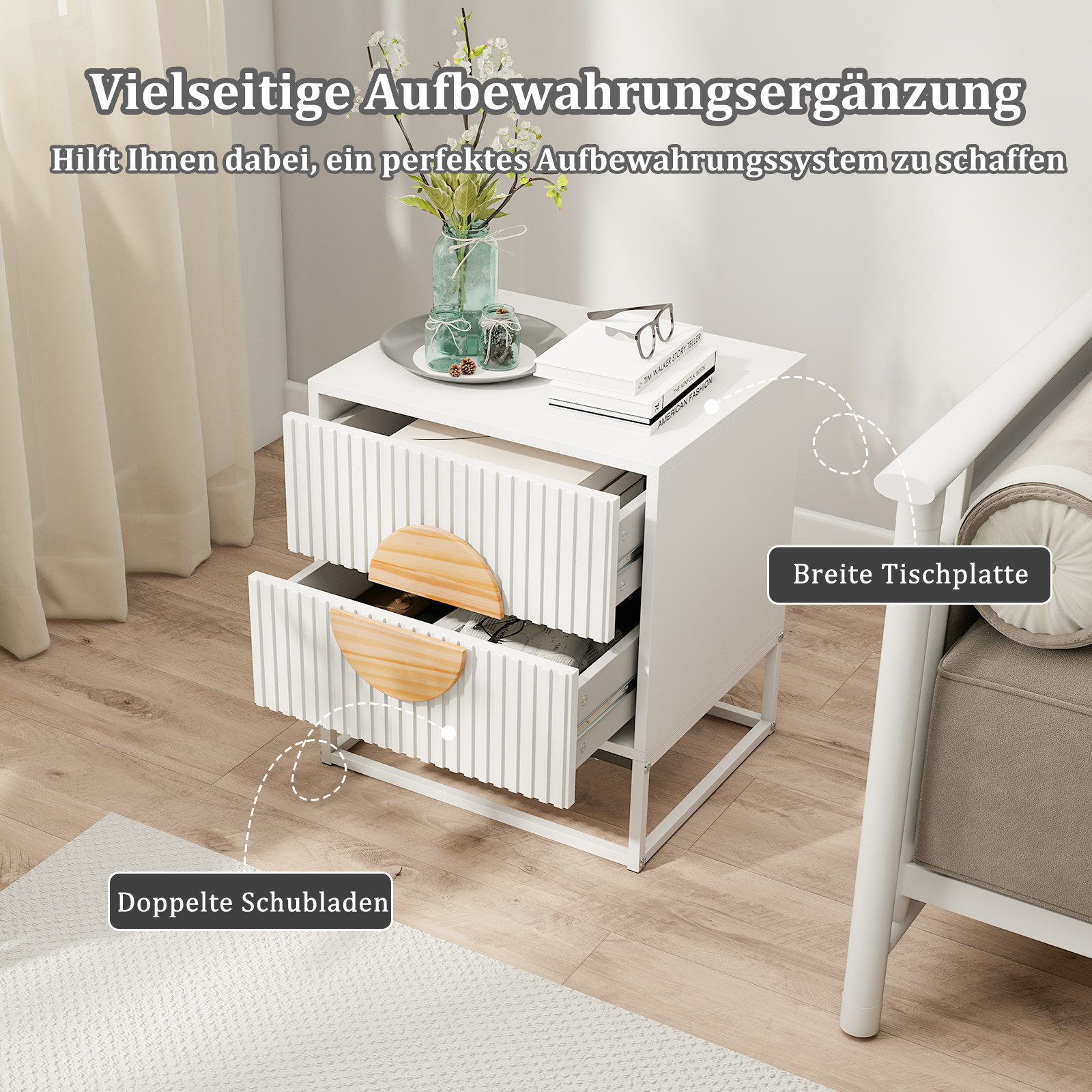 COSTWAY Nachttisch (1-St), Beistelltisch, Nachtschrank, Sofatisch günstig online kaufen