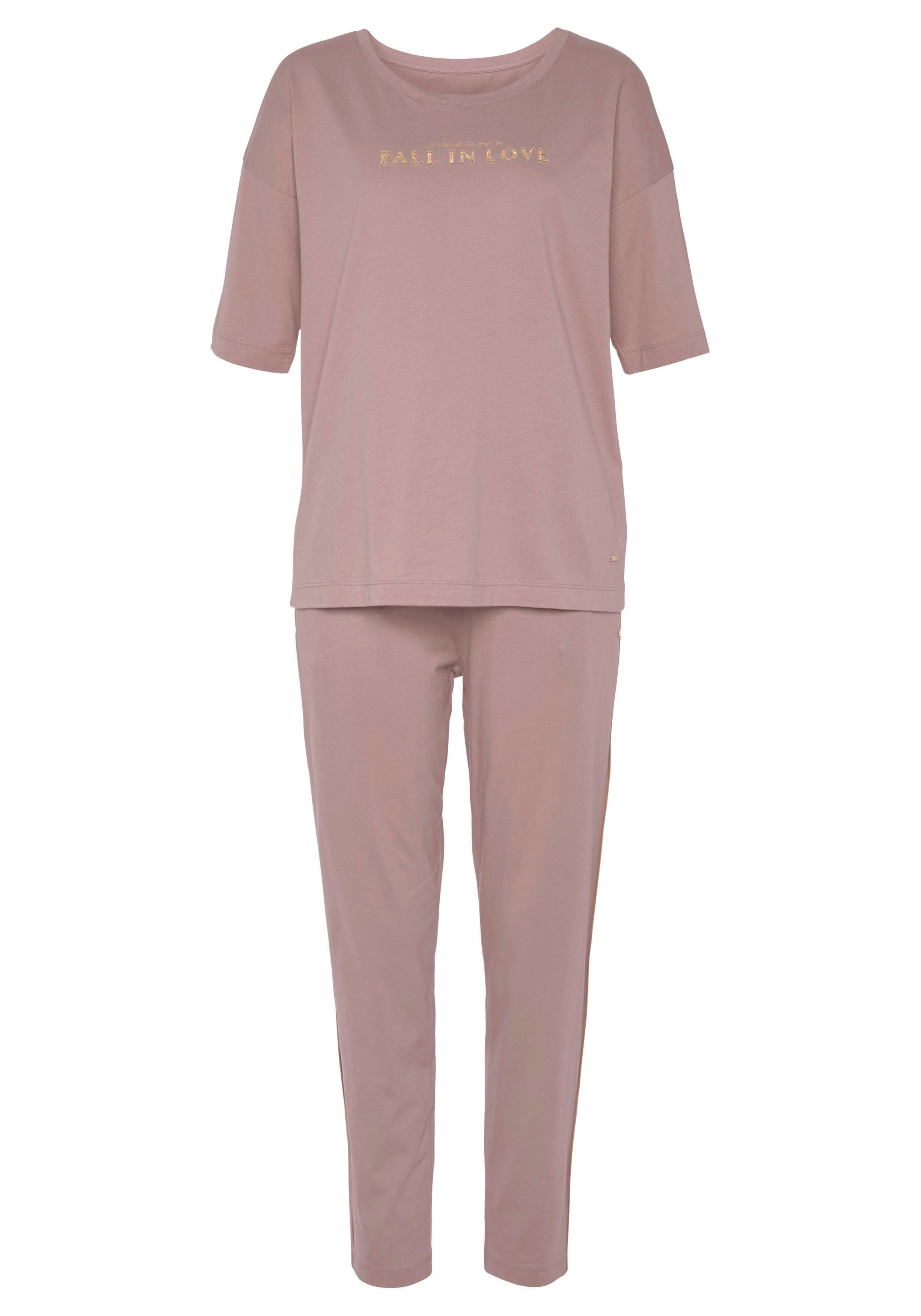 mauve (2 Foildruck Vivance schönem mit Dreams Pyjama tlg)