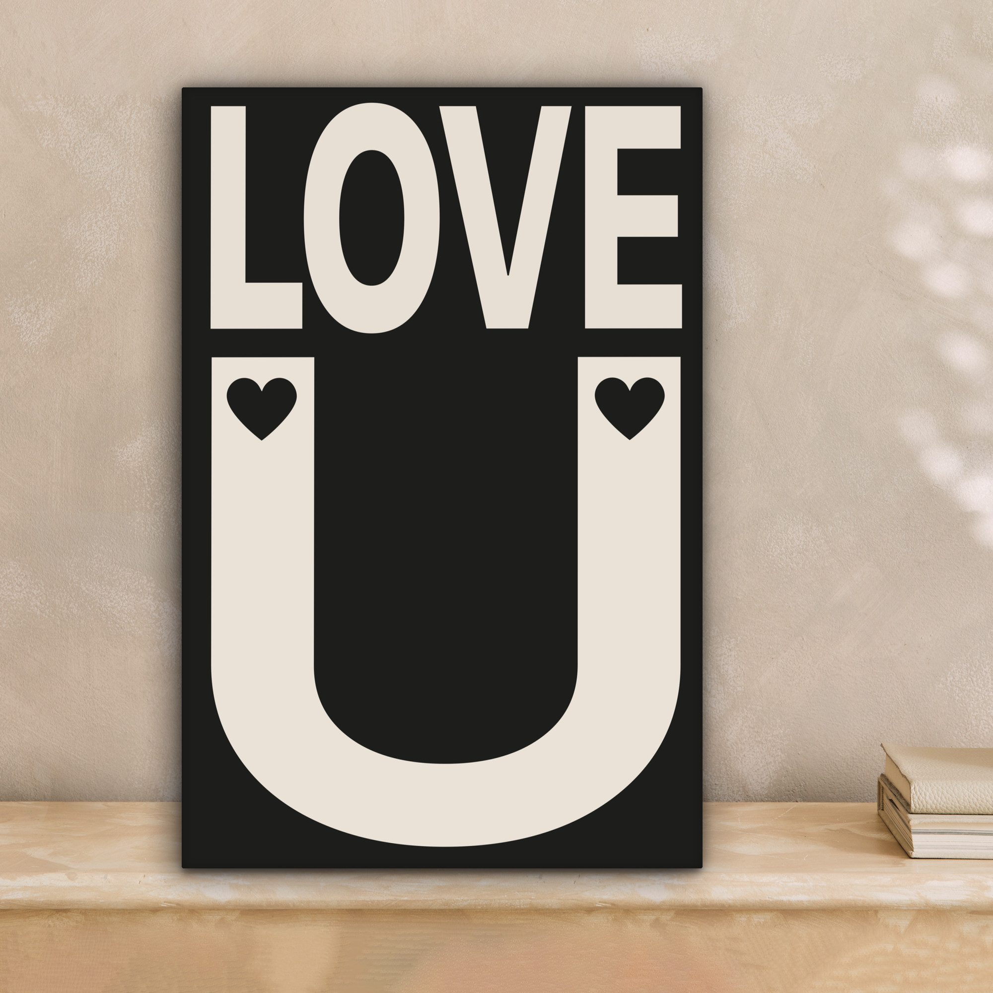 OneMillionCanvasses® Leinwandbild Liebe - Schwarz - günstig online kaufen