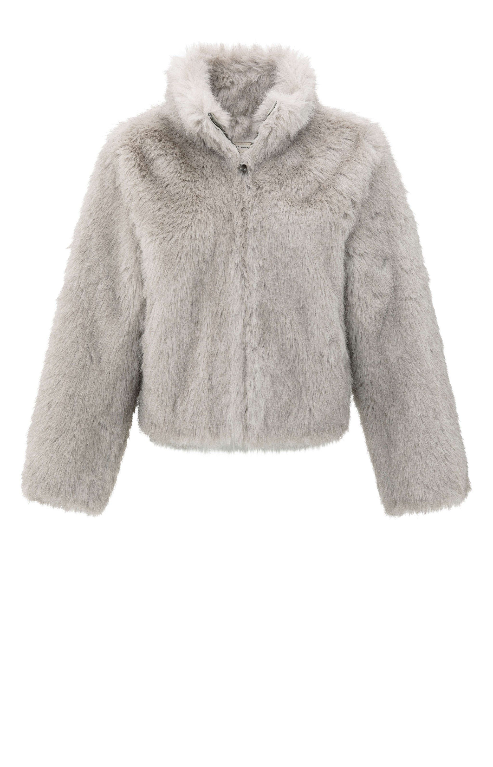 YAYA Blusenblazer Jacke aus Fellimitat günstig online kaufen