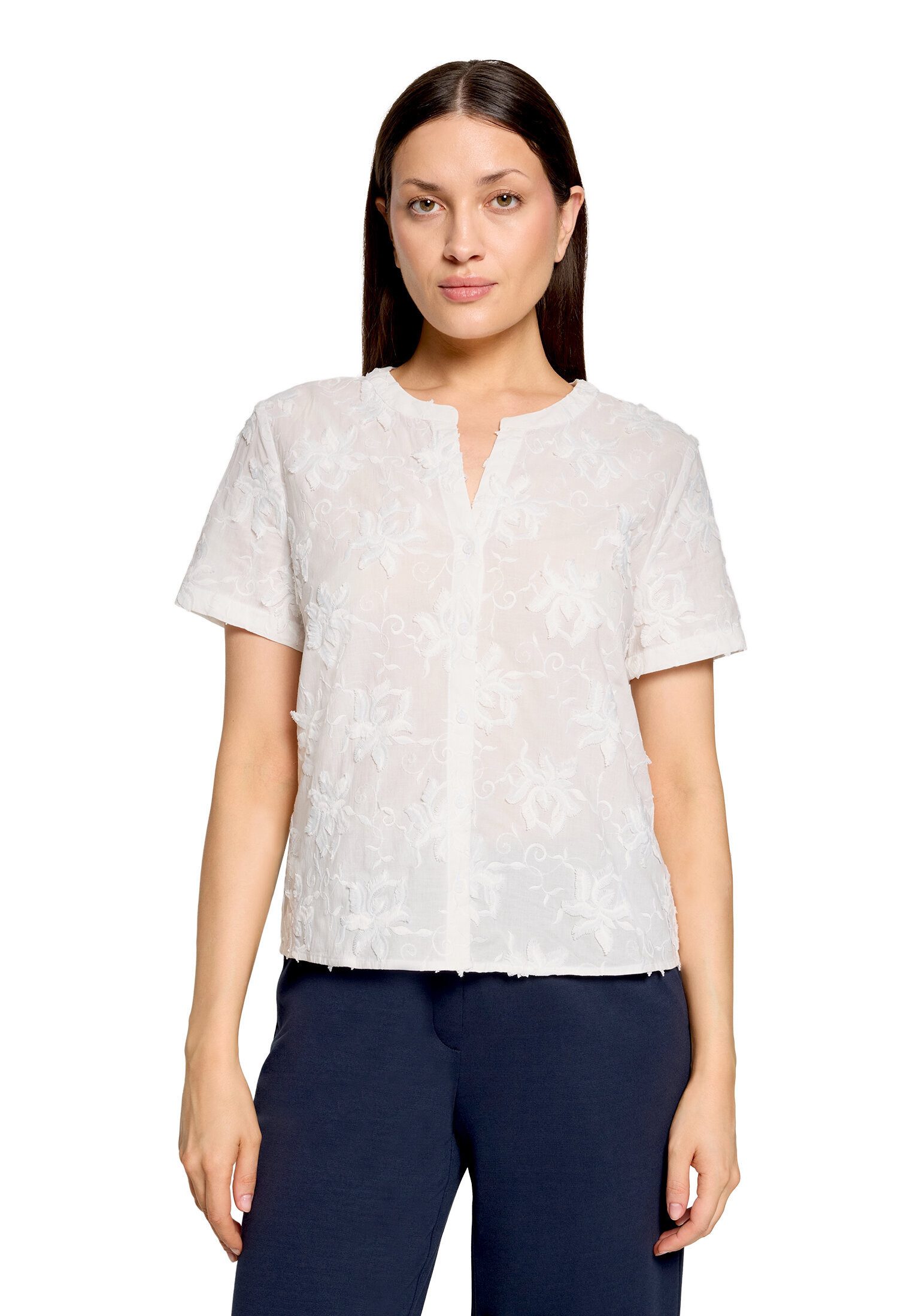 Betty&Co Hemdbluse Damen mit Stickerei