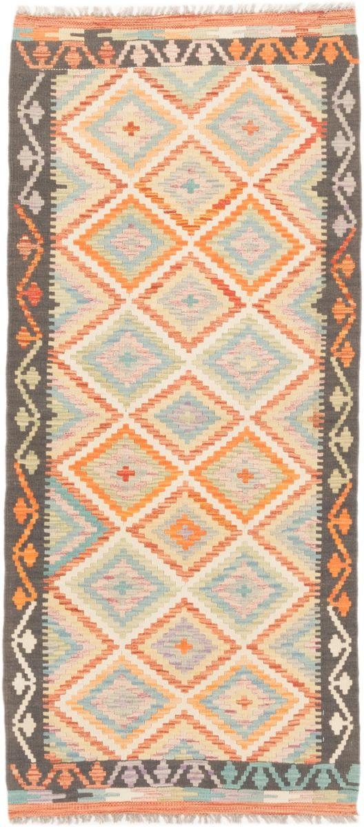 Orientteppich Kelim Afghan 85x192 Handgewebter Orientteppich Läufer, Nain Trading, rechteckig, Höhe: 3 mm