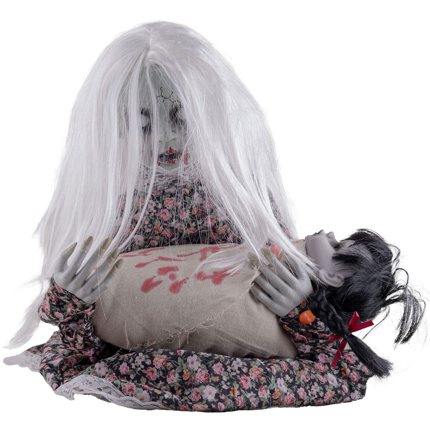 Funny Fashion Dekoobjekt 'Mädchen mit weinendem Baby' Animiert, 50 cm günstig online kaufen