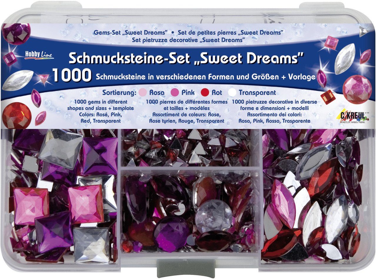 Bastelperlen Kreul Schmucksteine Set Sweet Dreams