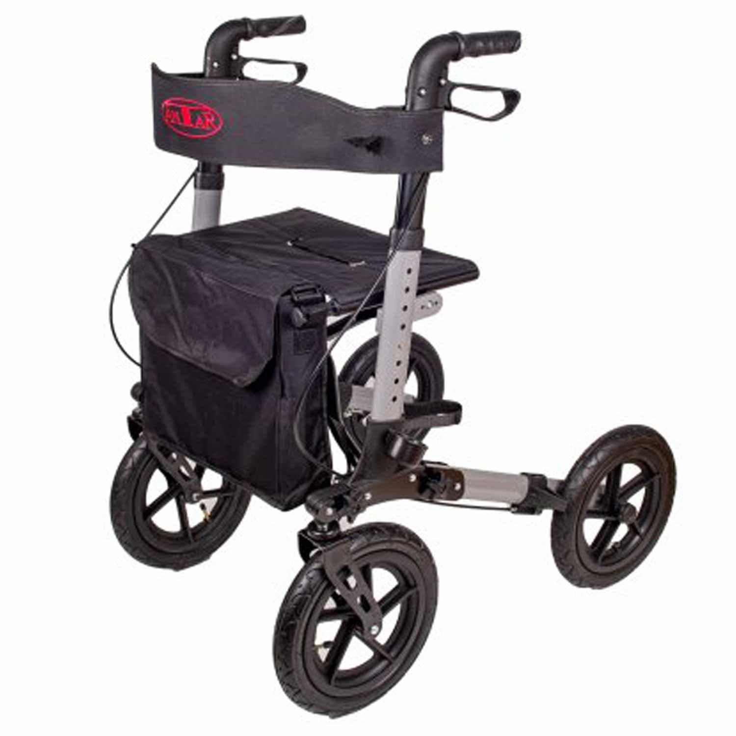 Antar Medizin GmbH Rollator Antar AT51036 Reise-Rollator Aluminium mit Luftbereifung, 12-Zoll-Luftbereifung, kompakt faltbar, für innen und außen