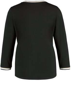 GERRY WEBER 3/4-Arm-Shirt 3/4 Arm Blusenshirt mit Material-Patch