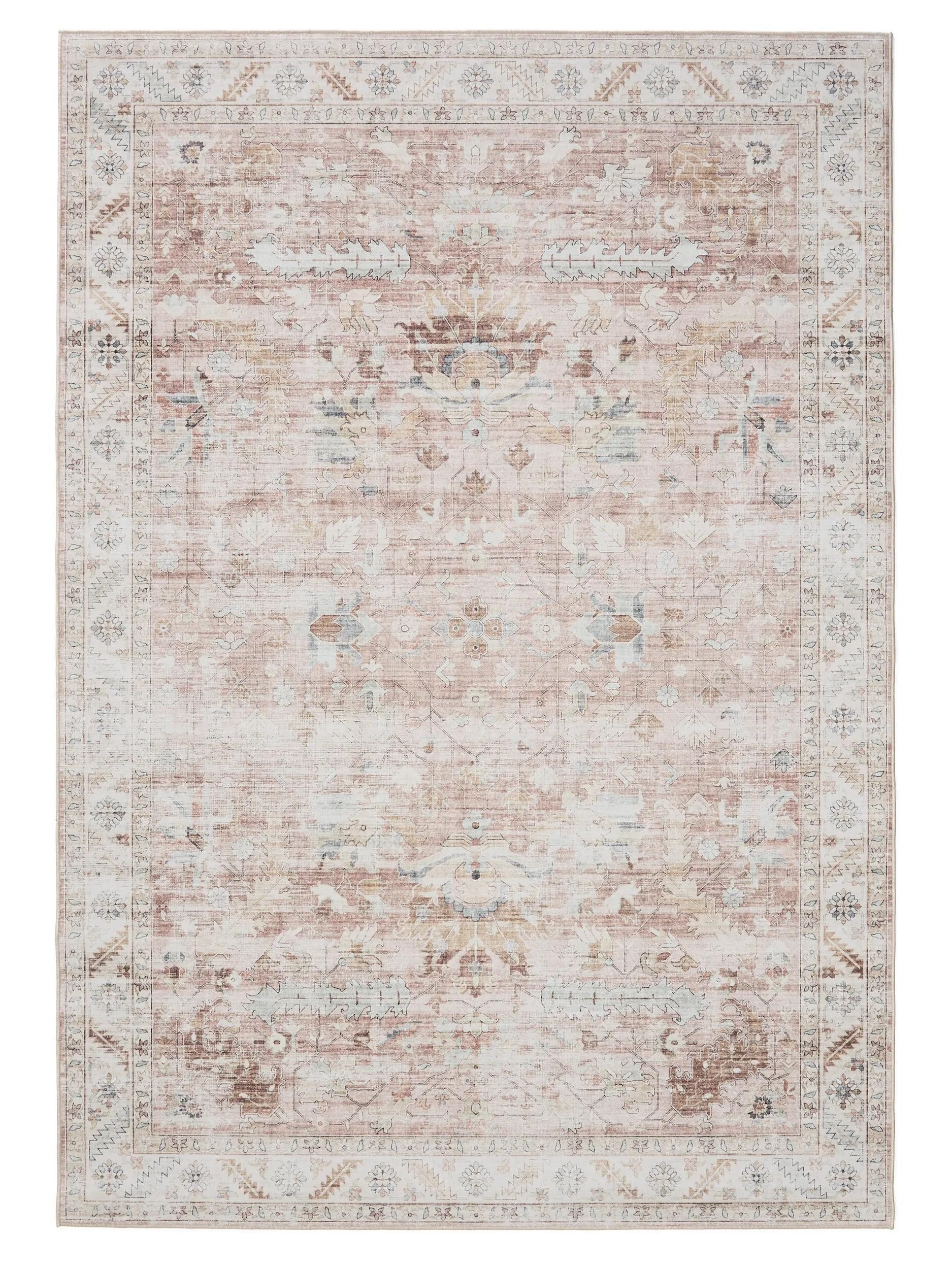 benuta Teppich George, rechteckig, Höhe: 5 mm, Vintage-Look, Kurzflor, Teppich Wohnzimmer, Schlafzimmer, Waschbar