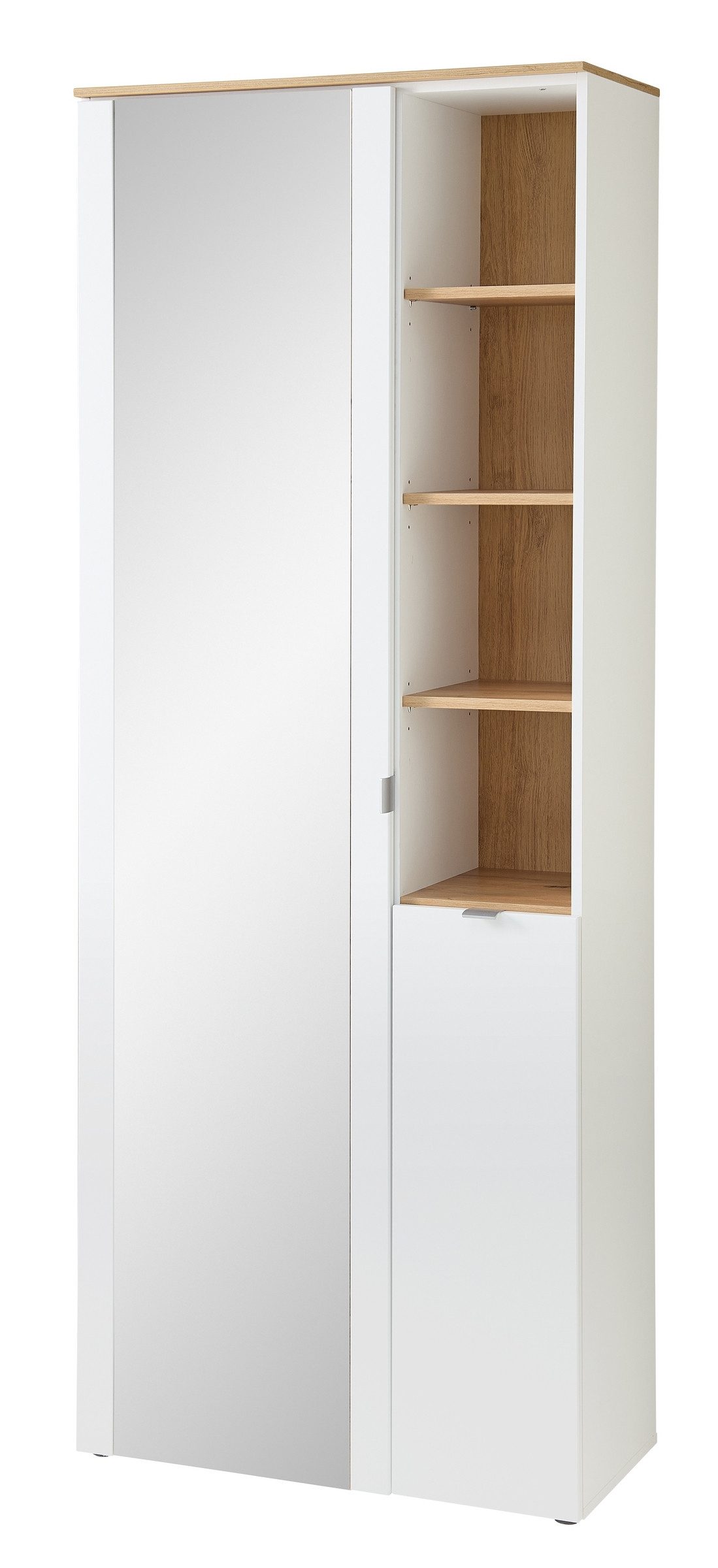 Innostyle Garderobenschrank in Weiß matt, MDF, Spannplatte - 78x202x38cm (BxHxT)