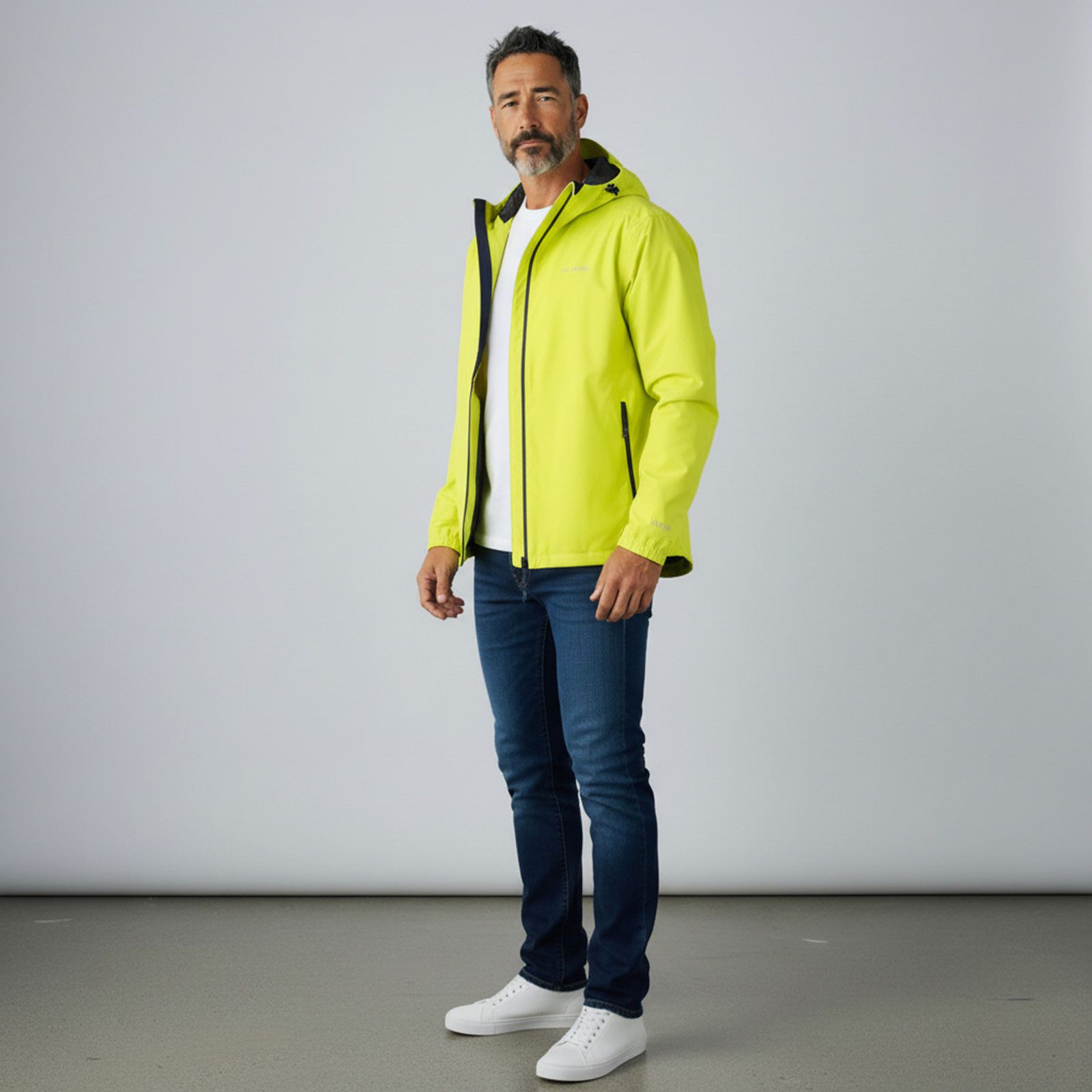 Dry Fashion Fahrradjacke Laboe Herren Funktionsjacke - Regenjacke Outdoor leicht & verstaubar Jacke Wasserdicht, Windicht, Atmungsaktiv, Kapuze mit Vorderschirm